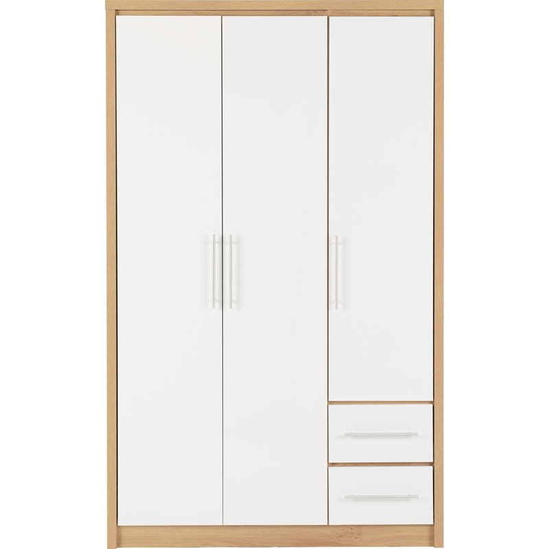 Louisa 3 Door Wardrobe, White