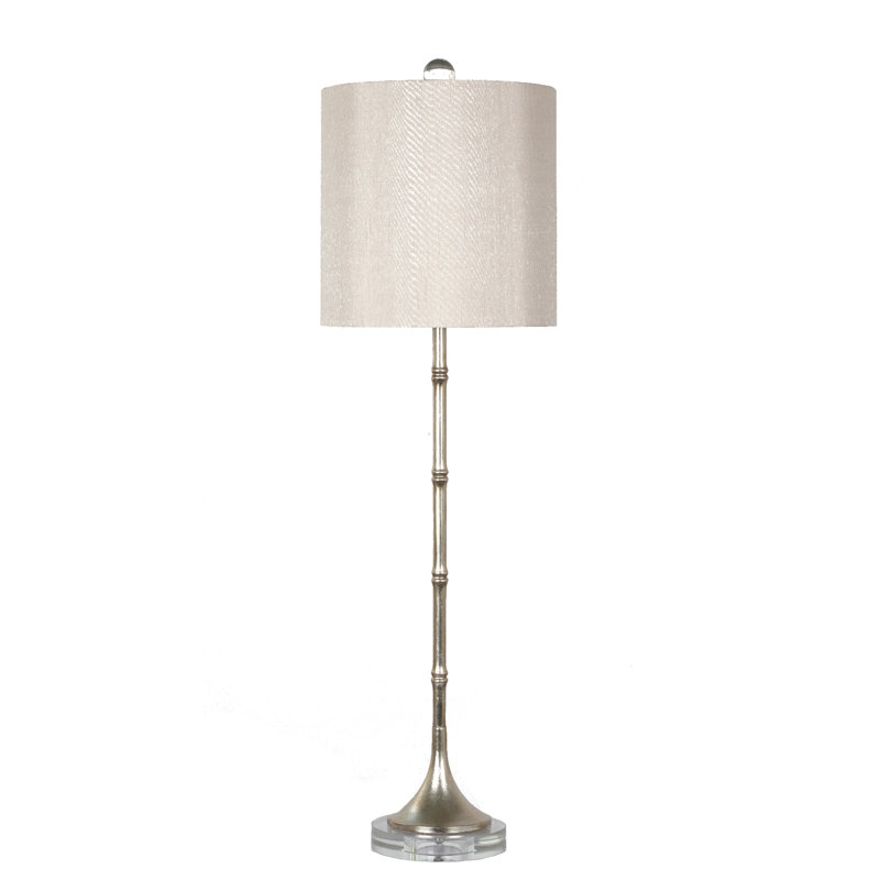 Lampe de table 1 lumière en bambou avec abat-jour tambour Budde