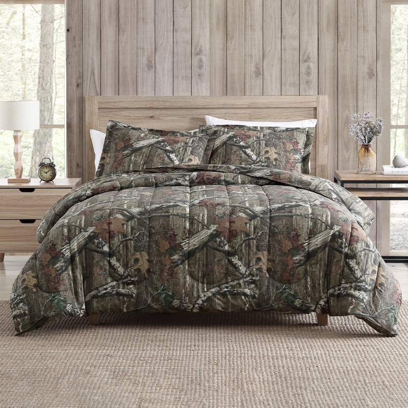 Cotton Camouflage Comforter, Queen