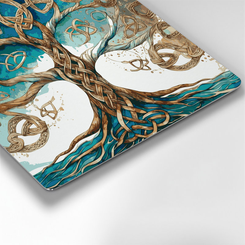 Art mural en métal Sci Fi Celtic Tree of Life, H 16 po x l 16 po