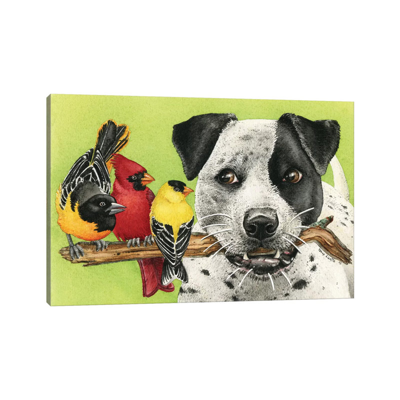 Lets Play Fetch by Tracy Lizotte - Gallery-Wrapped Canvas Giclée on Canvas, 20.32 cm H x 30.48 cm W, Canvas