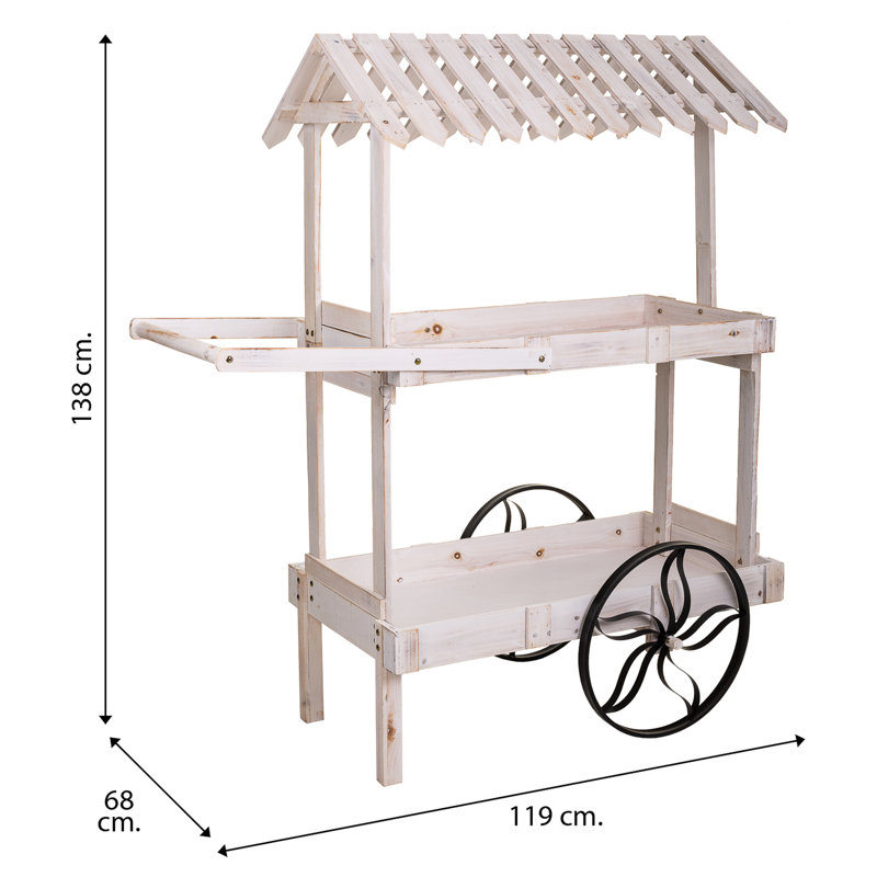 Sumava 119cm W Manufactured Wood Merchandiser with Wheels