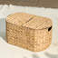 Water Hyacinth Woven Brown Oval Kitchen And Picnic Basket