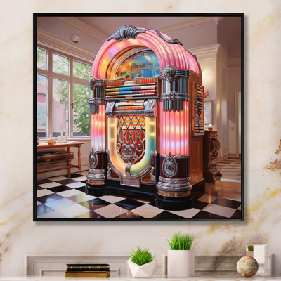 Juke-box rose Harmony Haven II - imprimé