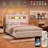 Upholstered Bed Frame, Storage Bed With Led And Charging Station-1083511989