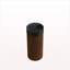 Meuble-lavabo autoportant 16 po à cuve cylindrique autoportante 16 po, meuble grain de bois noyer avec cuve à surface solide ronde noire (trou de robinet pré-percé), sans ensemble de bonde inclus