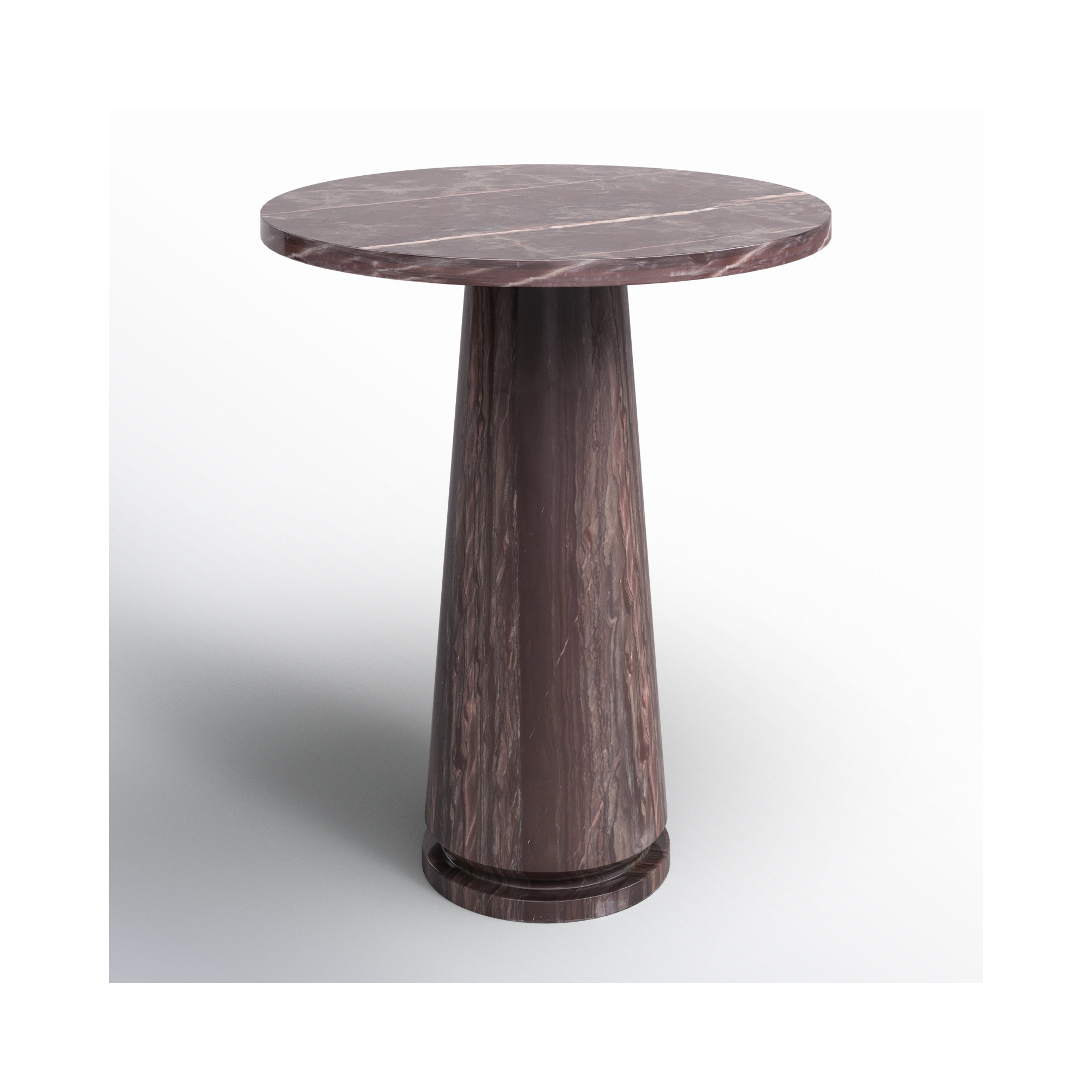Daktari End Table, Maroon