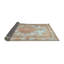 Bleu ciel oriental/Tapis décoratif orange-1785333336