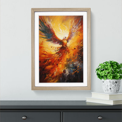 XYZ-FRM-V1223-5105 Phoenix Action - Single Picture Frame Print on Wood