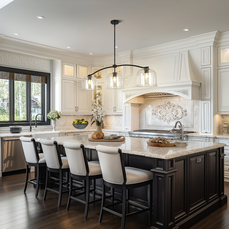 Justyce 3-Light 55.9"W Oversized Kitchen Island Pendant