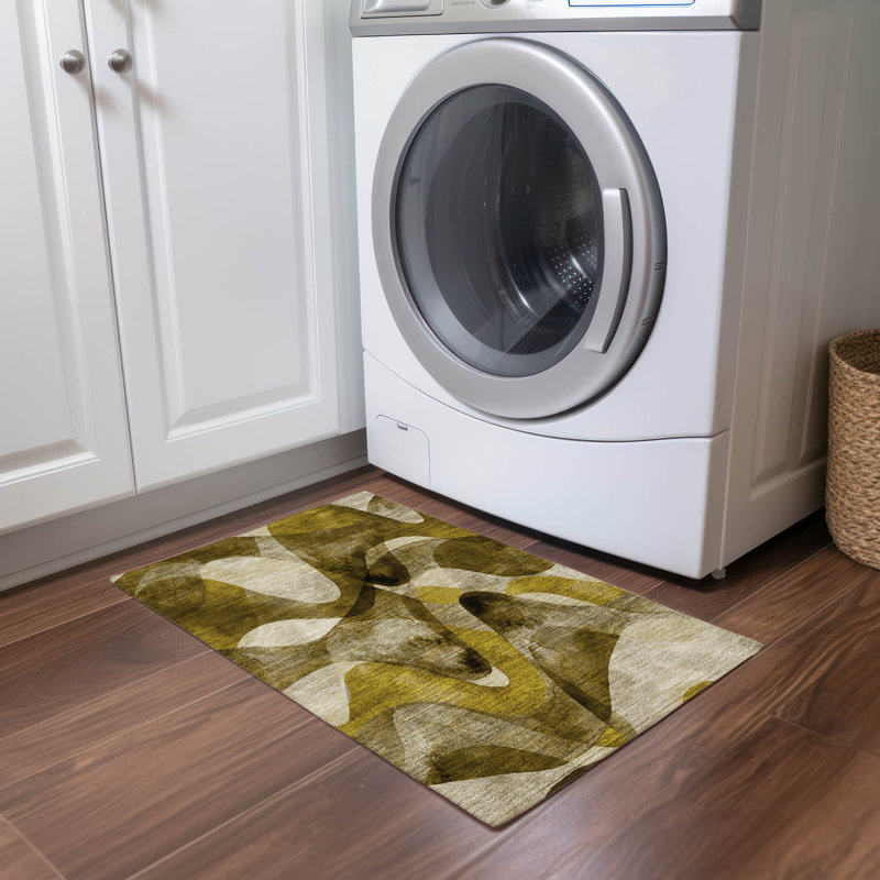 Altair Flatweave Washable Abstract Indoor / Outdoor Rug, Rectangle 1'8" x 2'6"