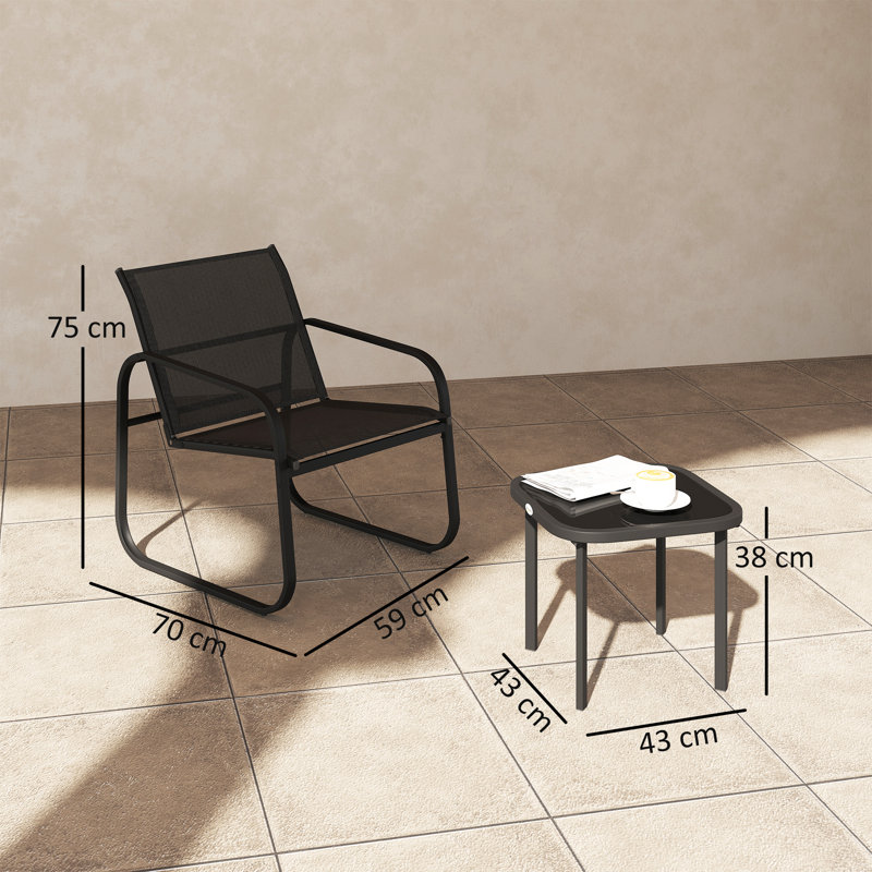 2 - Person Patio Dining Set with Square Table
