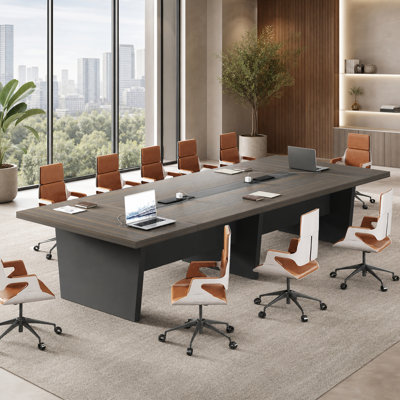 Modern Executive Ergonomic Conference Table With Cable Management And Versatile Design