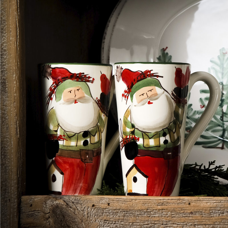 Old St. Nick Earthenware Latte Mug