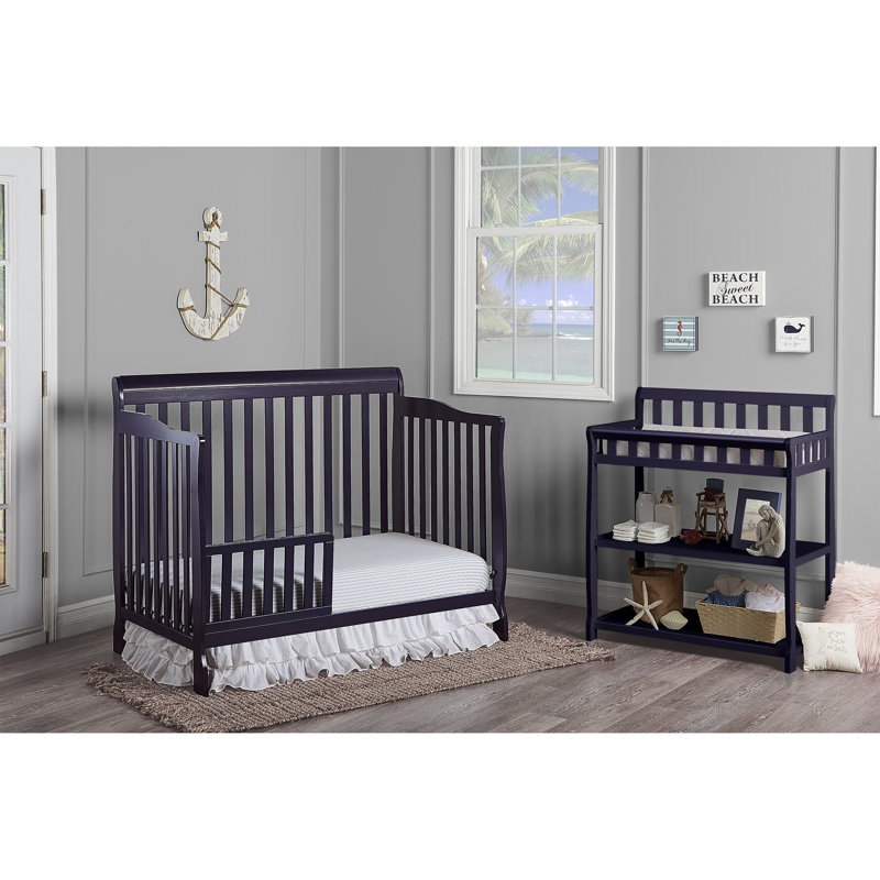 Lit de bébé convertible 5-en-1 Ashton, Bleu marine