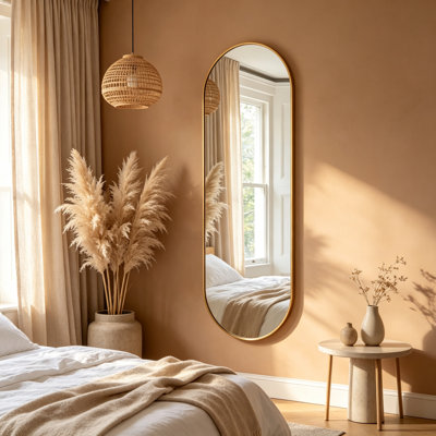 Miroir mural ovale pleine longueur