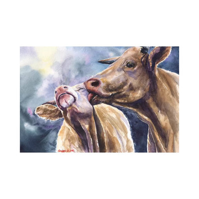 Cows by George Dyachenko - Wrapped Canvas Print