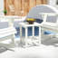 Table d'appoint de patio extérieure 15 po pour balcon, porche, table de bout de billard, piscine blanche, porche
