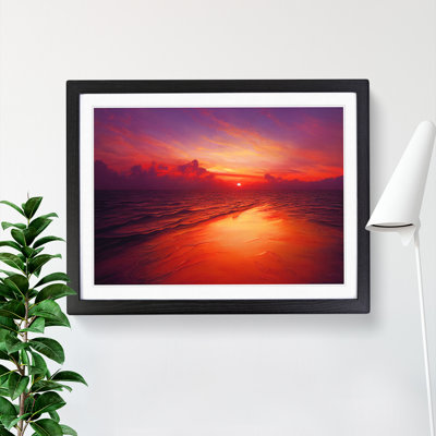 XH1022-7509X Riveting Ocean Sunset - Single Picture Frame Painting