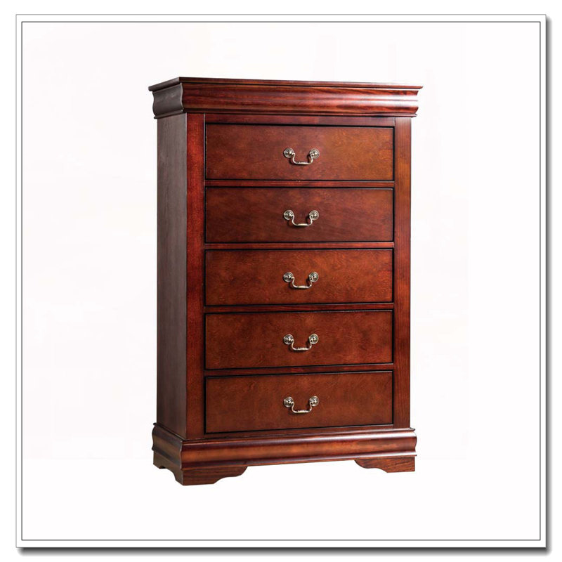 Commode 5 tiroirs, Cerisier