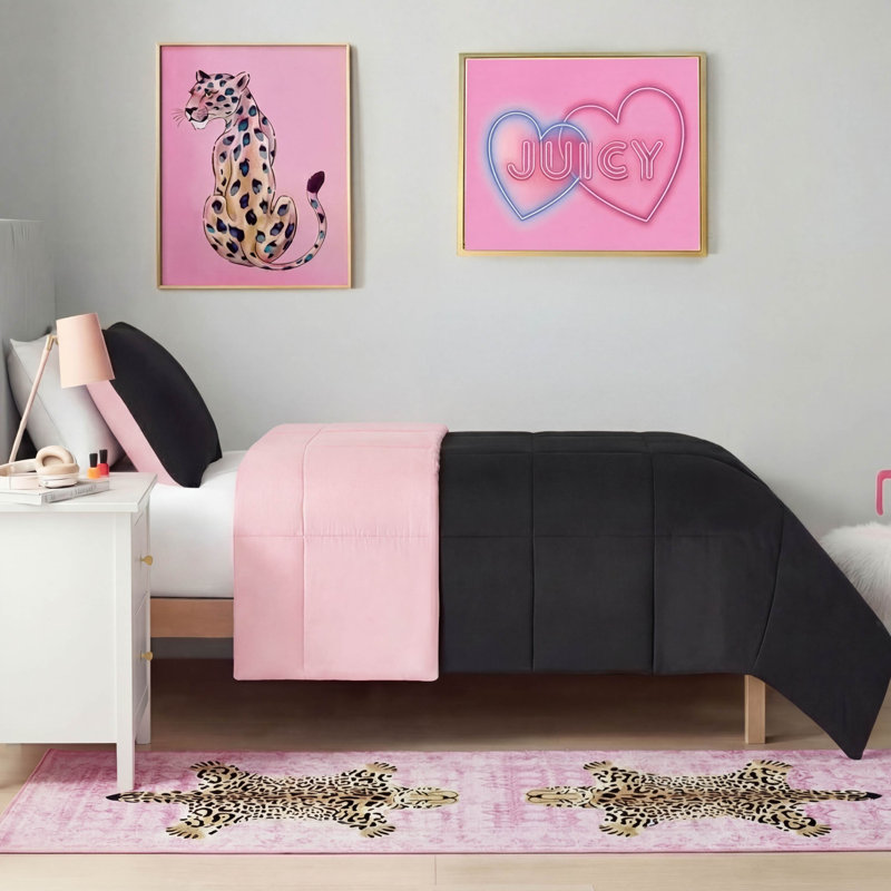  Finely Machine Washable Area Rugs, 2' x 6', Light Pink Leopard