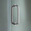 Porte de douche à charnière pivotante simple sans cadre l 42 à 43 po x H 76 po, verre trempé incassable de 3/8 po (10 mm) d'épaisseur-107531405