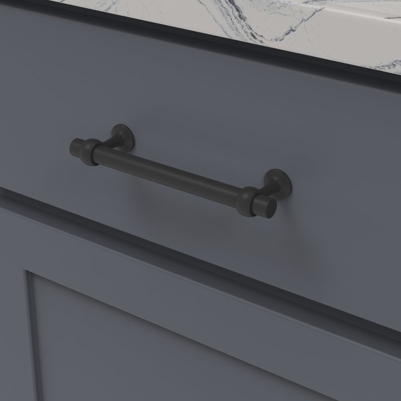 Ostia Collection Pull, Matte Black, 5 6/50"