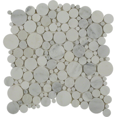Carreau de mosaïque pour plancher et mur 12 po x 12 po x 8 mm Orbit Circles