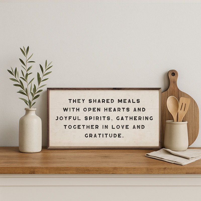 They Shared Meals, 8" H x 16" W