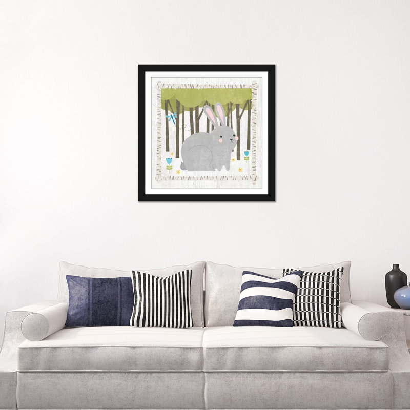 «Bunny» par Moira Hershey, reproduction sur toile tendue sur toile tendue sur châssis, H 16 po x l 16 po x P 1 po, Blanc