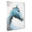 Steel Blue Horse In Abstract - Wrapped Canvas