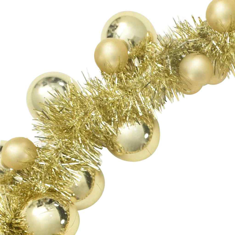 vidaXL Christmas Ball Garland 186 cm Polystyrene, Gold