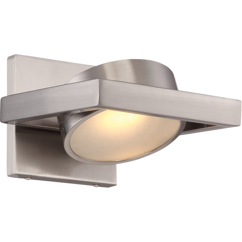 Garridan Dimmable LED Bath Sconce, Brushed Nickel