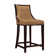 Upholstered Counter Stool with Solid Wood Frame