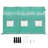 Walk-in Tunnel Greenhouse, 9.8 x 6.6 x 6.6 ft Portable Plant Hot House with Galvanized Steel Hoops, 1 Top Beam, Zippered Door & 6 Roll-up Windows, Diagonal Poles, Green-95996363-95996365