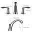 Widespread Bathroom Faucet – 3-Hole Design with Stainless Steel Pop-Up Drain, PPA Lead-Free Hose – Modern Silver Vanity Faucet-814728100-814728123