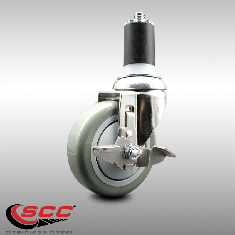 Polyurethane Casters, Gray