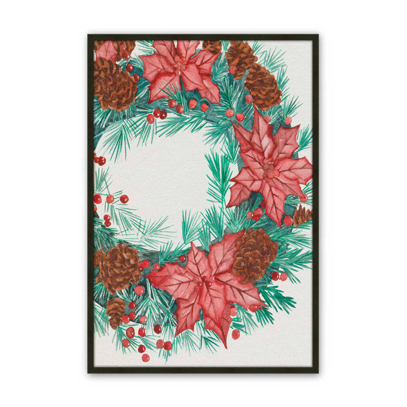 «Yuletide Harmony I» par Melissa Wang, reproduction d'art sur toile, H 48 po x l 36 po, Encadrement ouvert sans papier mat