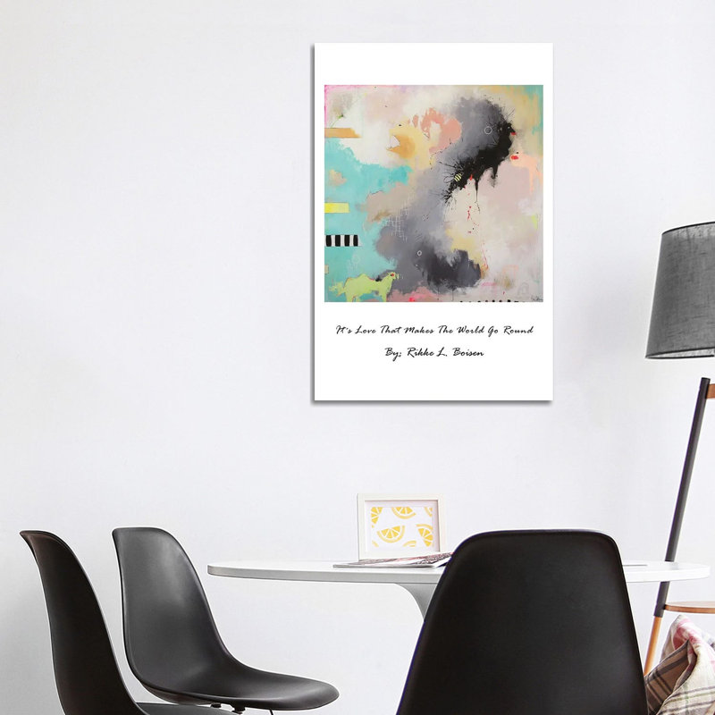 It's Love That Makes The World Go Round 1 Piece Wall Art on Canvas, 101.6 cm H x  66.04 cm W  x  1.905 cm D, Does Not Apply