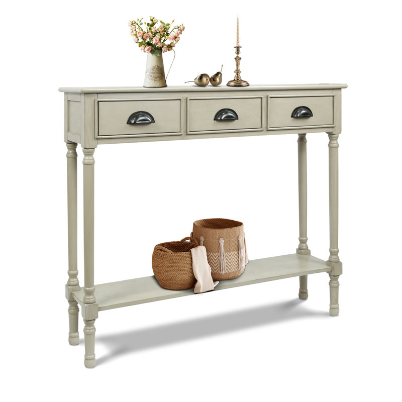Pearsall 39.5'' Solid Wood Console Table, Roast Oyster