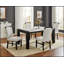 Ensemble de 2 chaises de salle à manger contemporaines à dossier plein rembourrées, cadre en bois de hauteur standard, gris clair et noir, confortable et élégant