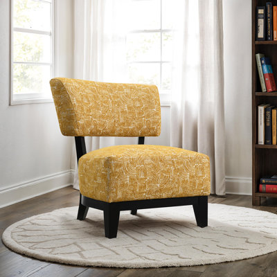 Fauteuil d'appoint sans accoudoirs et pieds inclinés