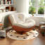 Chaise berçante moderne rembourrée-111644200