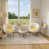 White/Yellow Polyester Blend
