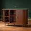 Armoire à vin 55 "avec lumières à DEL, support à vin et porte-verre Mid-Century-128973403