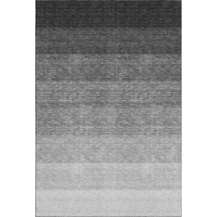 Premium Machine Washable Prisco Black Rug