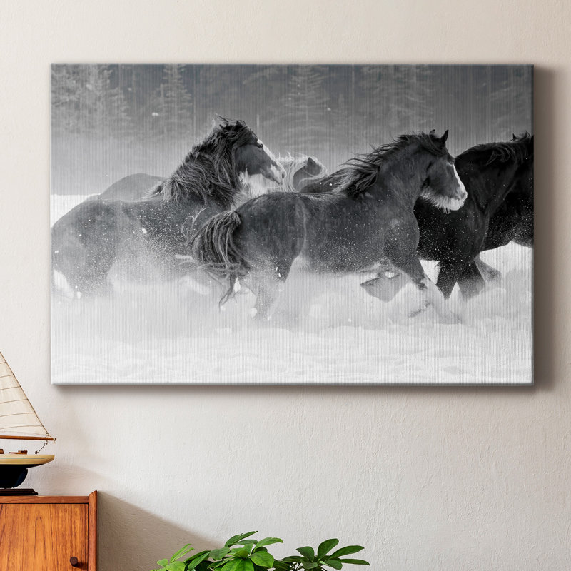 " Winter Roundup I ", 8" H x 12" W x 1" D