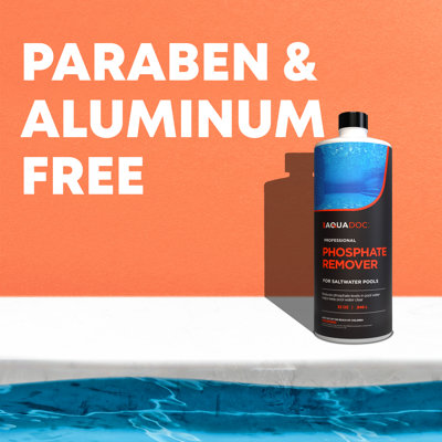 AquaDoc Saltwater Pool Phosphate Remover - 32 oz - Concentrated Phosphate Remover for Pool Opening & Maintenance - Made in the USA