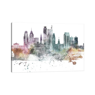 Philadelphia Pastel Skylines - Print on Canvas