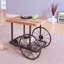 Table de bout Francie, finition chêne et gris antique